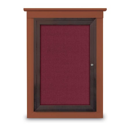 United Visual Products Single Door Enclosed Letterboard, 43"x33 UV1304TB-SATIN-GREY